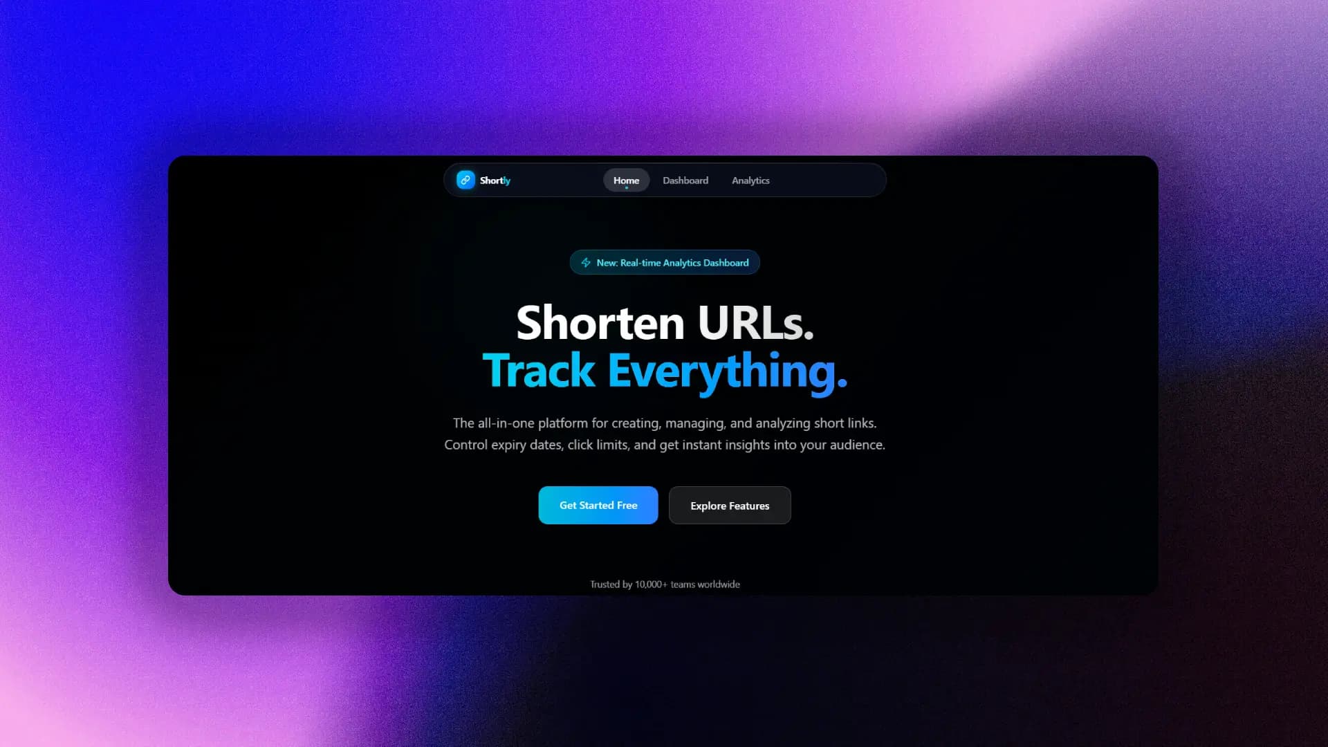 URL Shortner preview